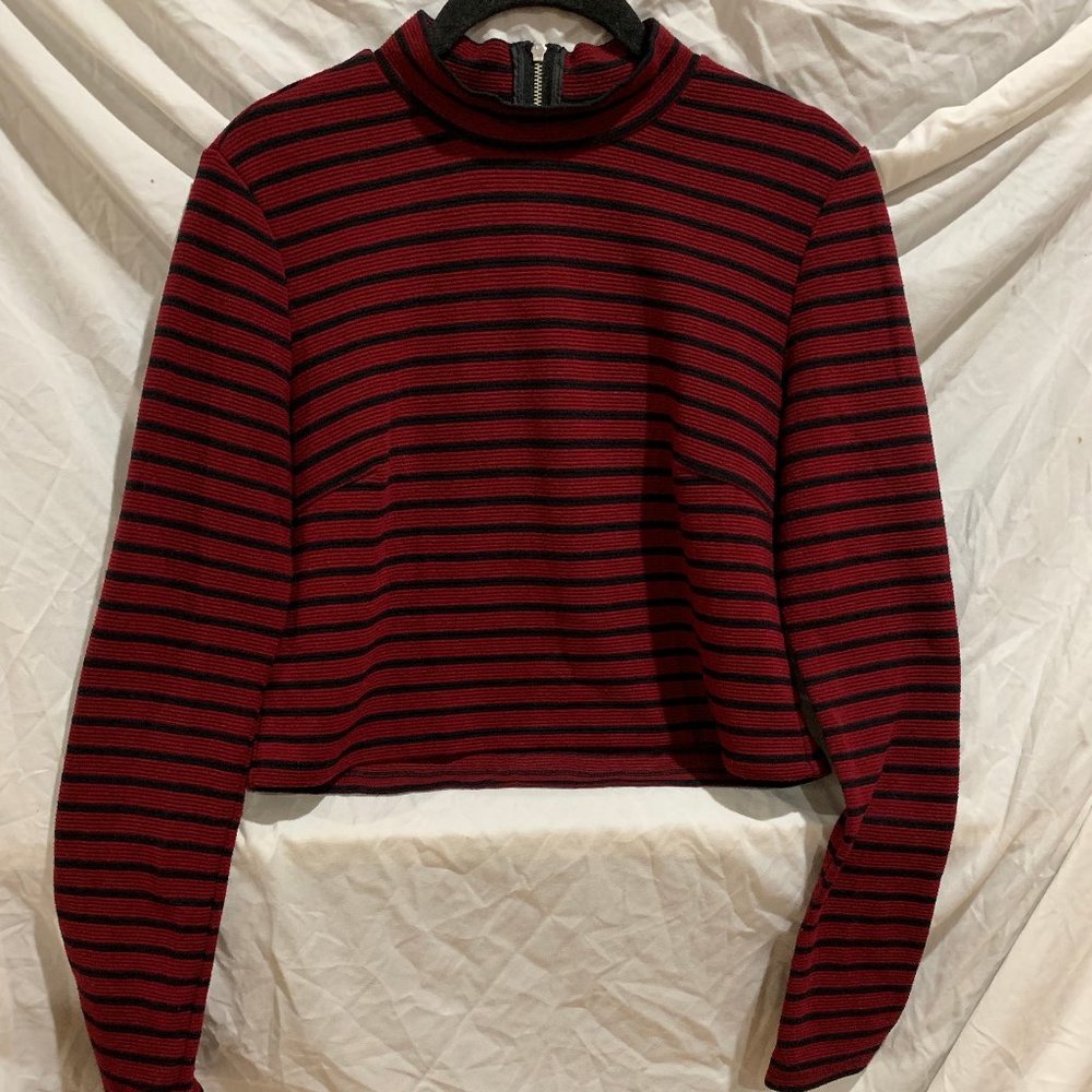 Long-sleeve crop top
